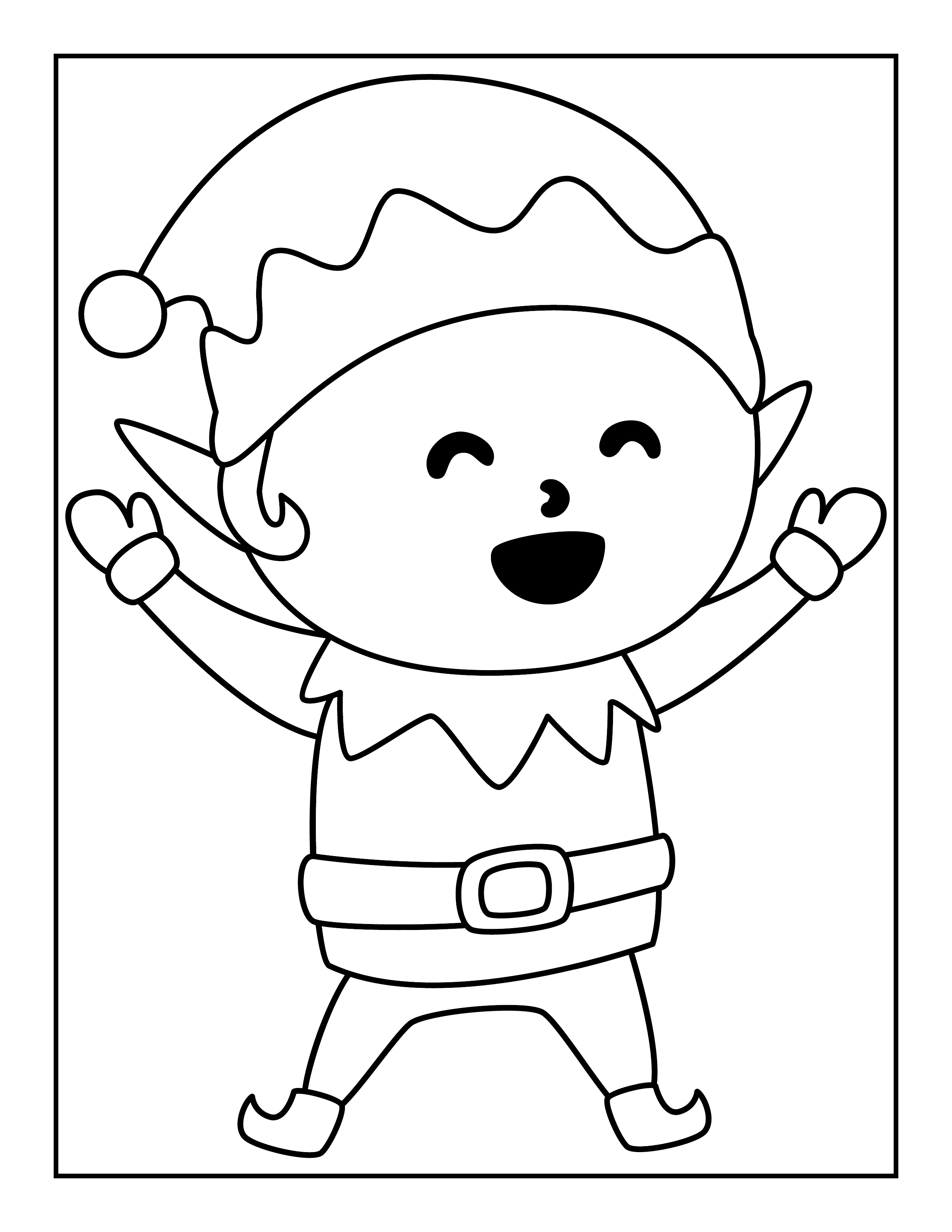 Elf coloring pages free christmas elves coloring pages