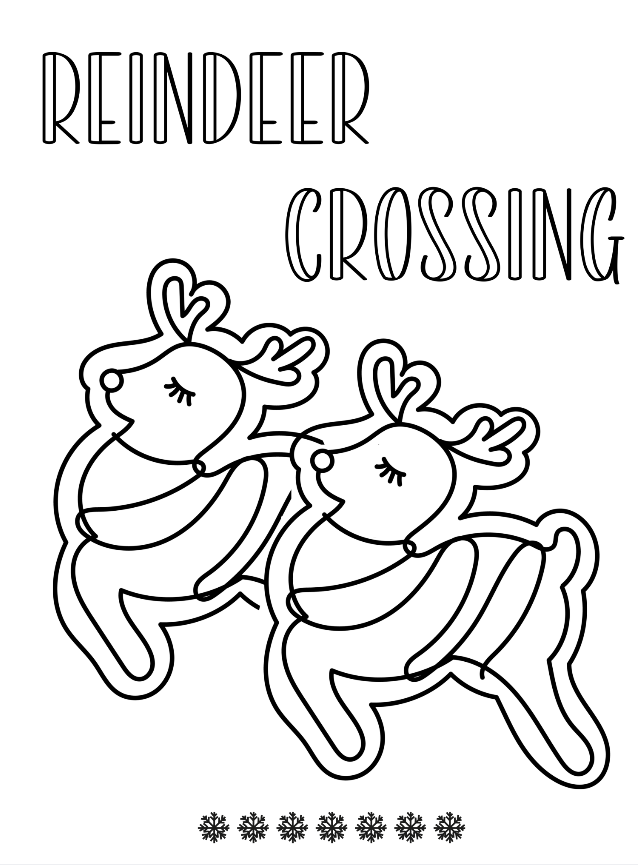 Fun festive reindeer coloring pages for kids and adults