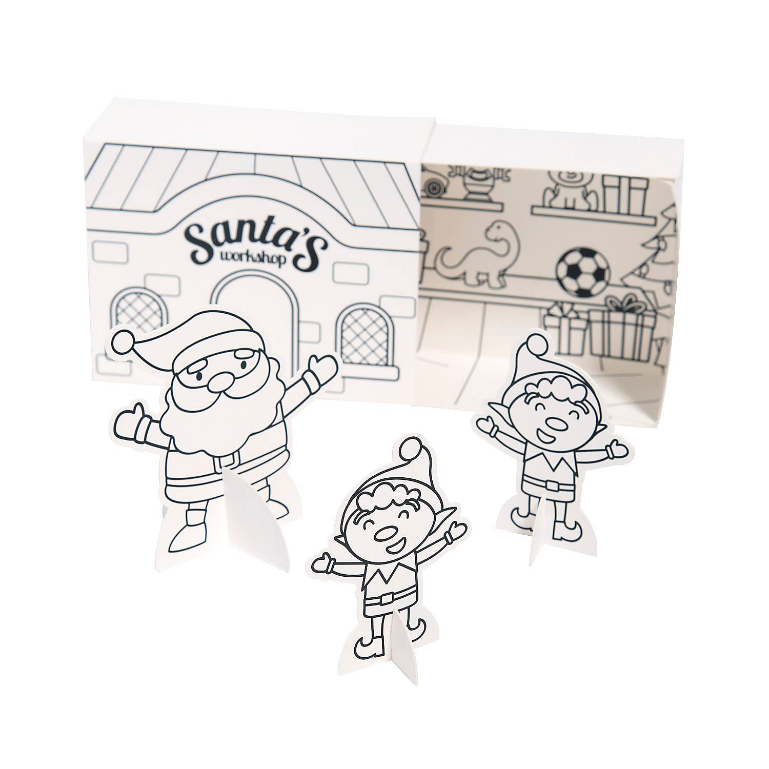 Color your own matchbox santas workshop craft kit makes arts crafts sewing