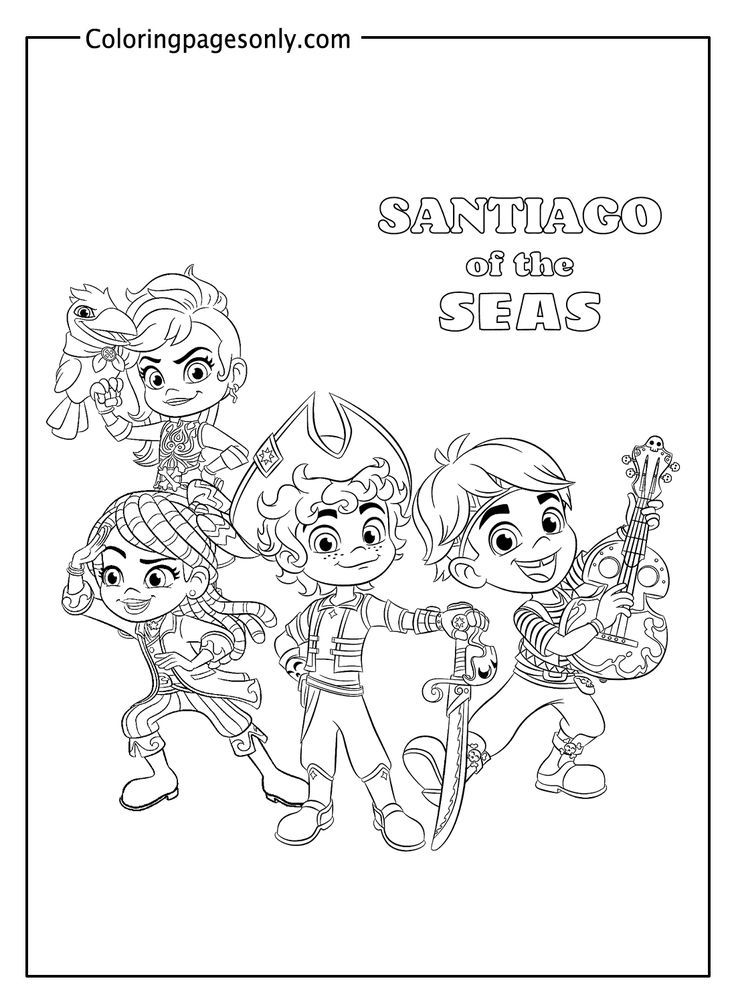 Santiago of the seas coloring pages coloring pages free printable coloring pages printable coloring pages