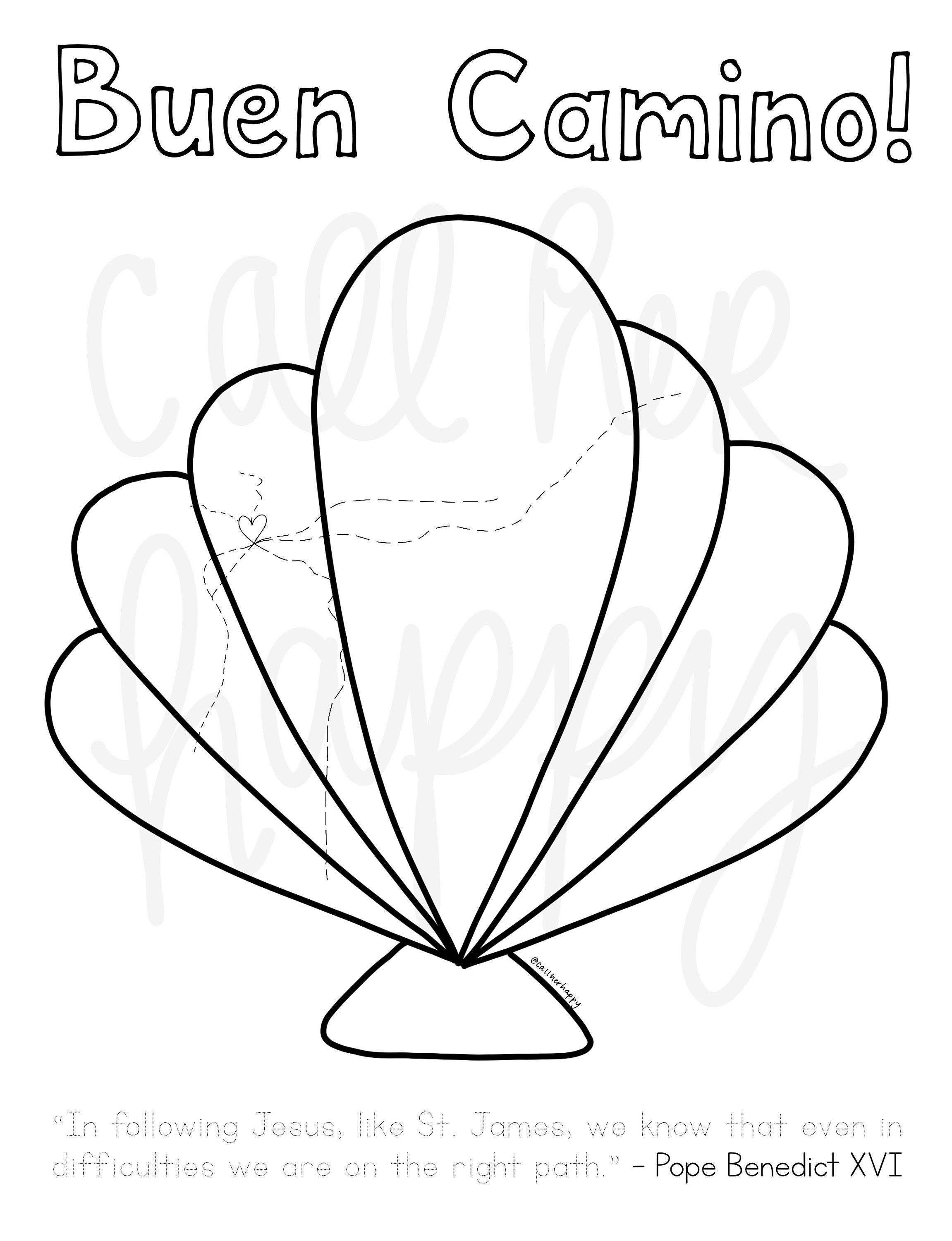 Camino de santiago st james printable coloring page sheet liturgical year catholic resources for kids feast day prayer activities jesus