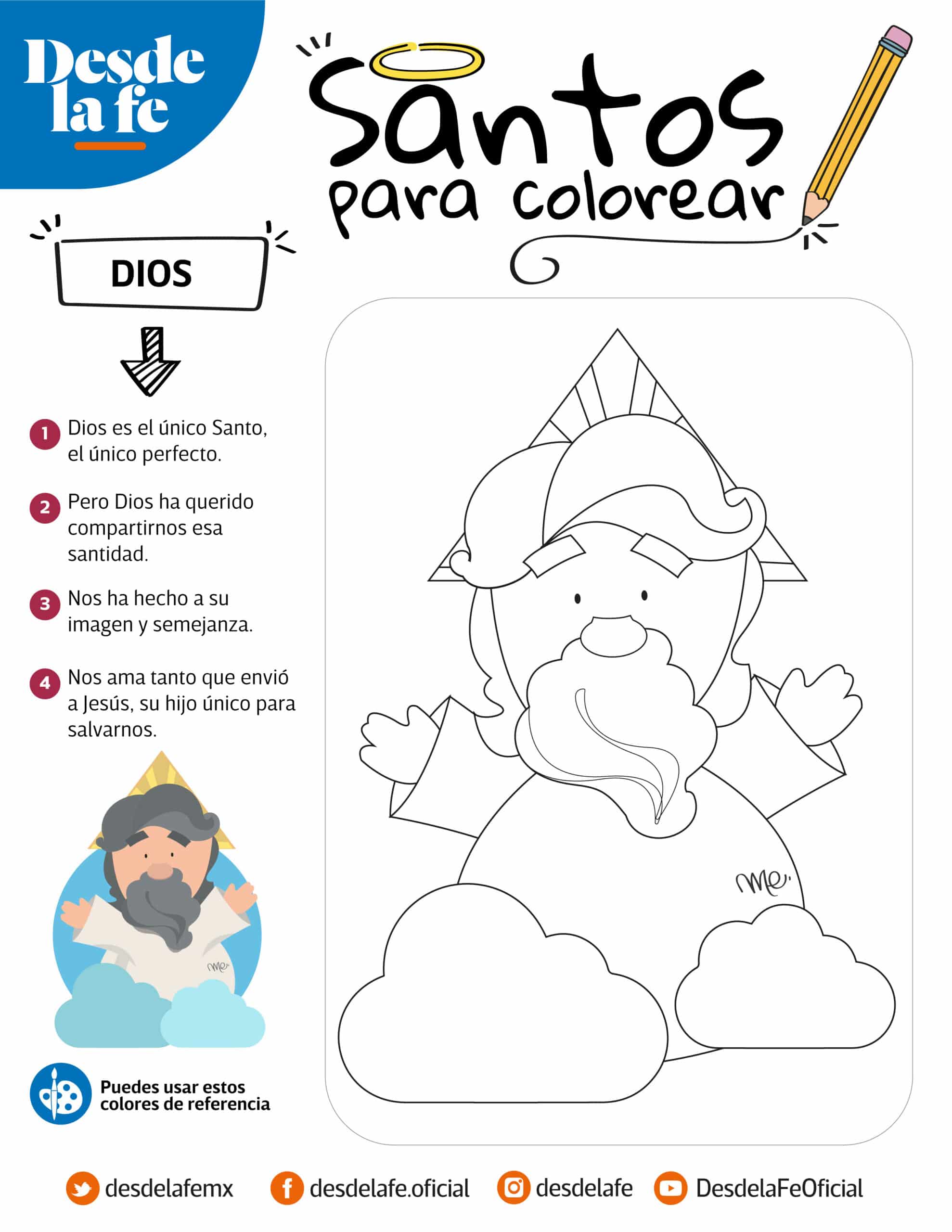 Dibujos de santos para colorear un ãlbum de regalo para los niãos