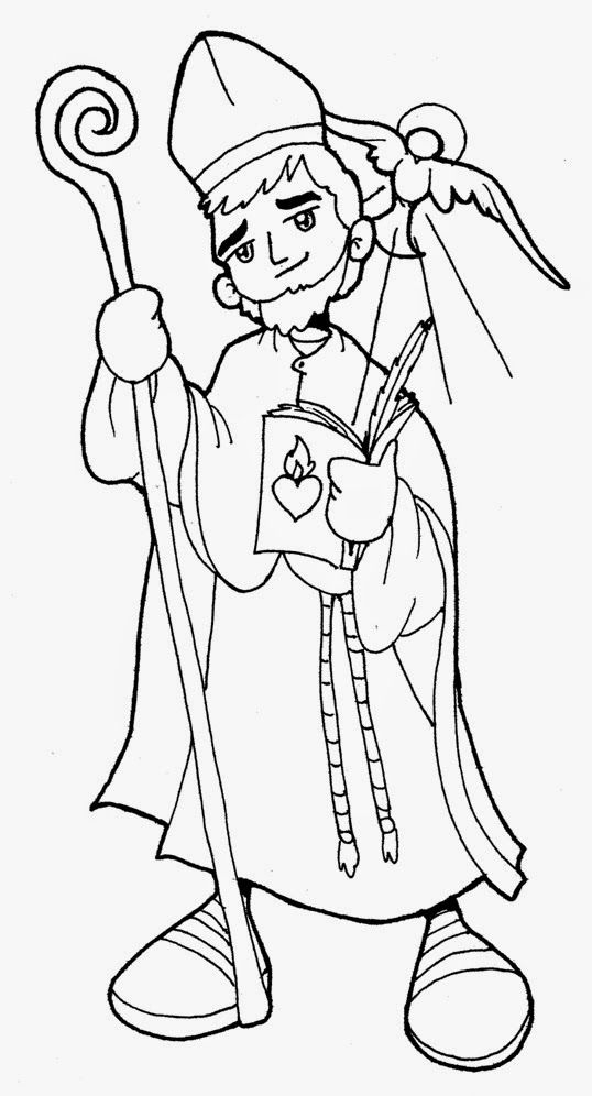 Santoral catãlico virgen y santos para colorear coloring pages catholic saints art