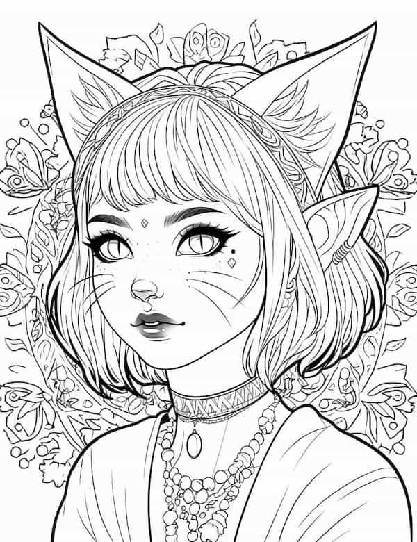 Stunning elf coloring pages for kids and adults