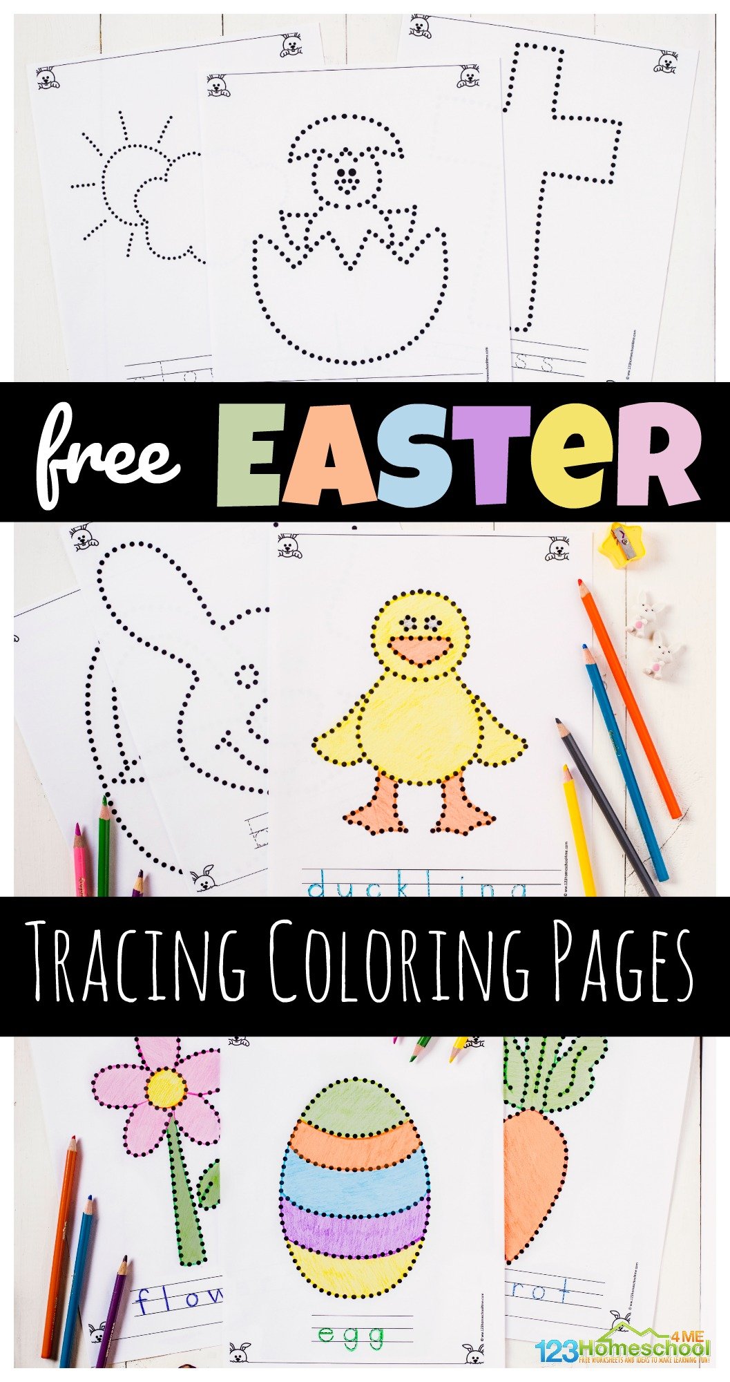 Free printable easter tracing worksheets for preschoolers