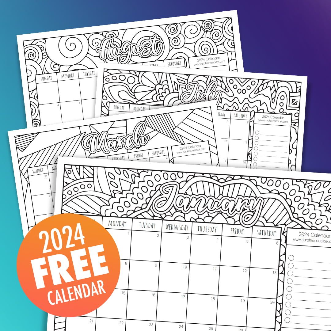 Free coloring calendar printable coloring calendar free printable calendar calendar printables