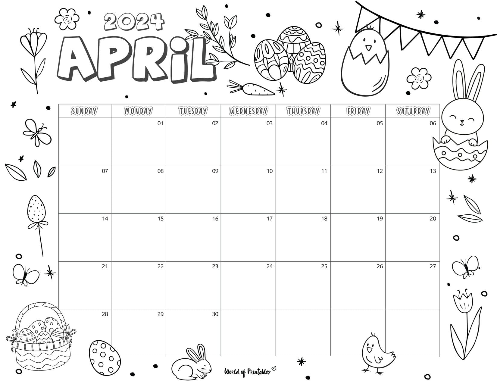 Coloring calendar