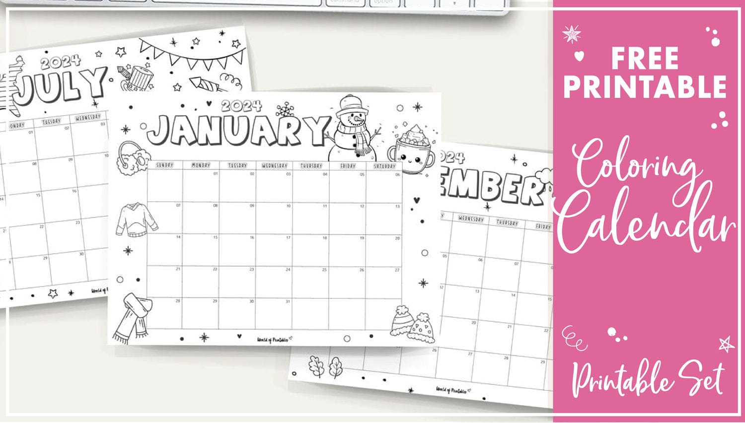 Coloring calendar