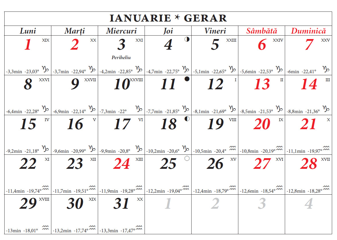 Calendar timpul soarelui â editura