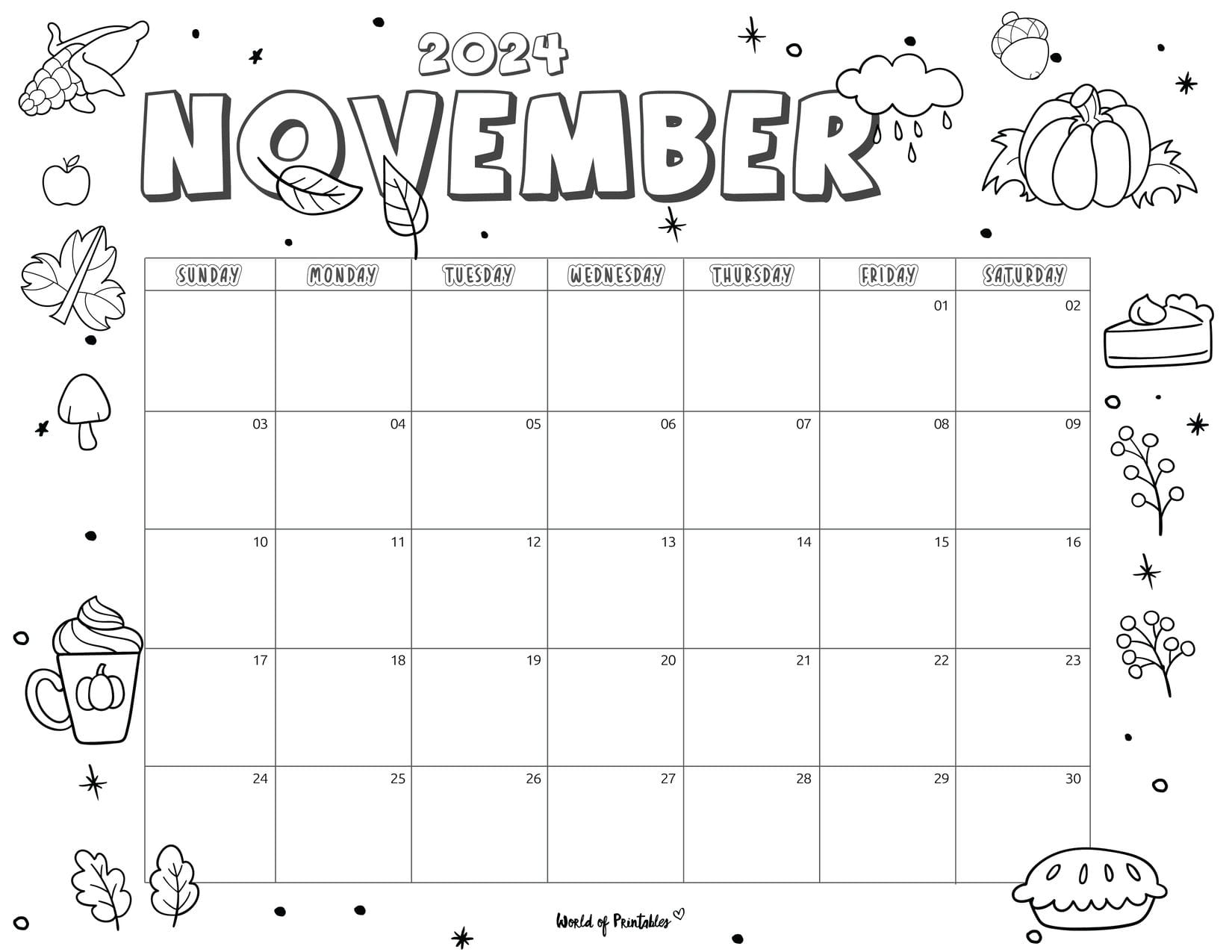 Coloring calendar