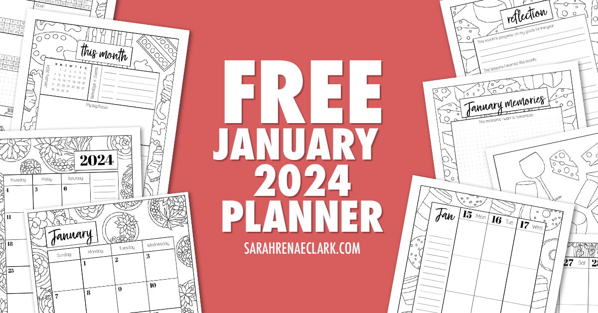Free printable coloring calendar