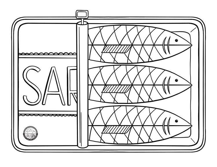 Sardines coloring page coloring book pages coloring pages coloring books
