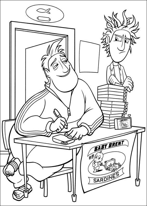 Coloring pages for cloudy with a chance of meatballs