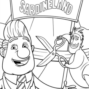 Cloudy with a chance of meatballs coloring pages printable for free download