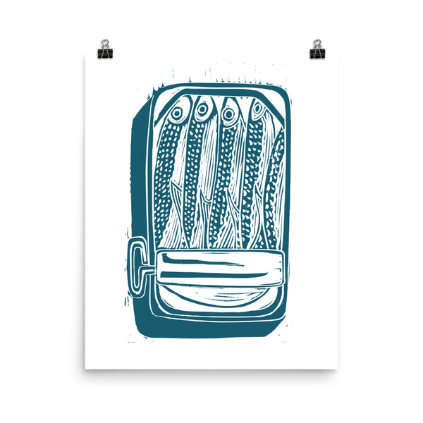 Sardines linocut â sophia saunders