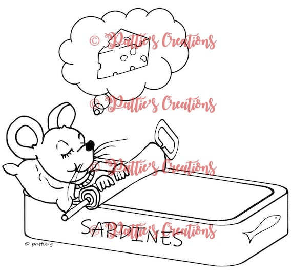 Mouse sleeping in sardine can