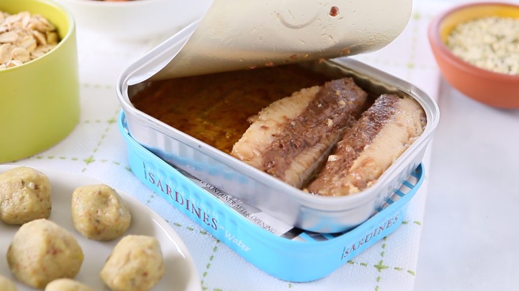 Sardines avocado almond baby balls m gf buona pappa