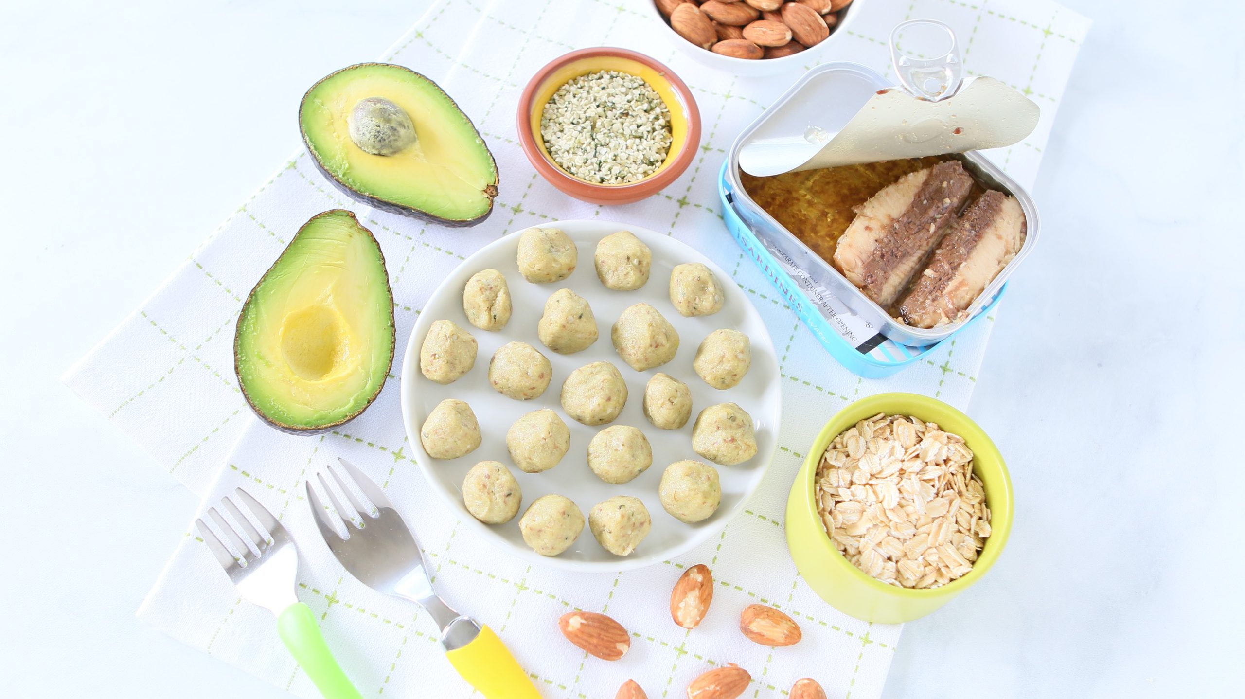 Sardines avocado almond baby balls m gf buona pappa