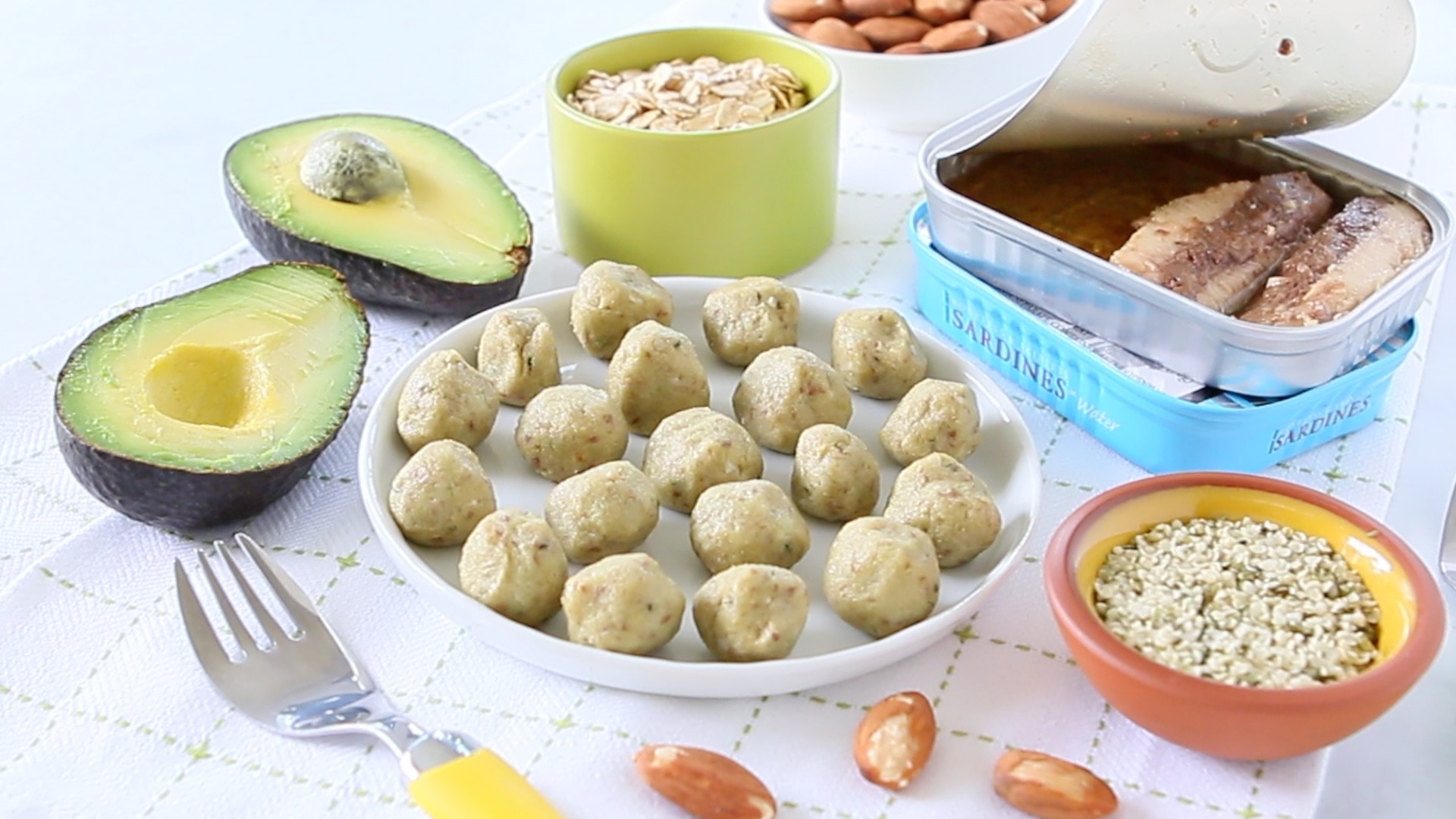 Sardines avocado almond baby balls m gf buona pappa