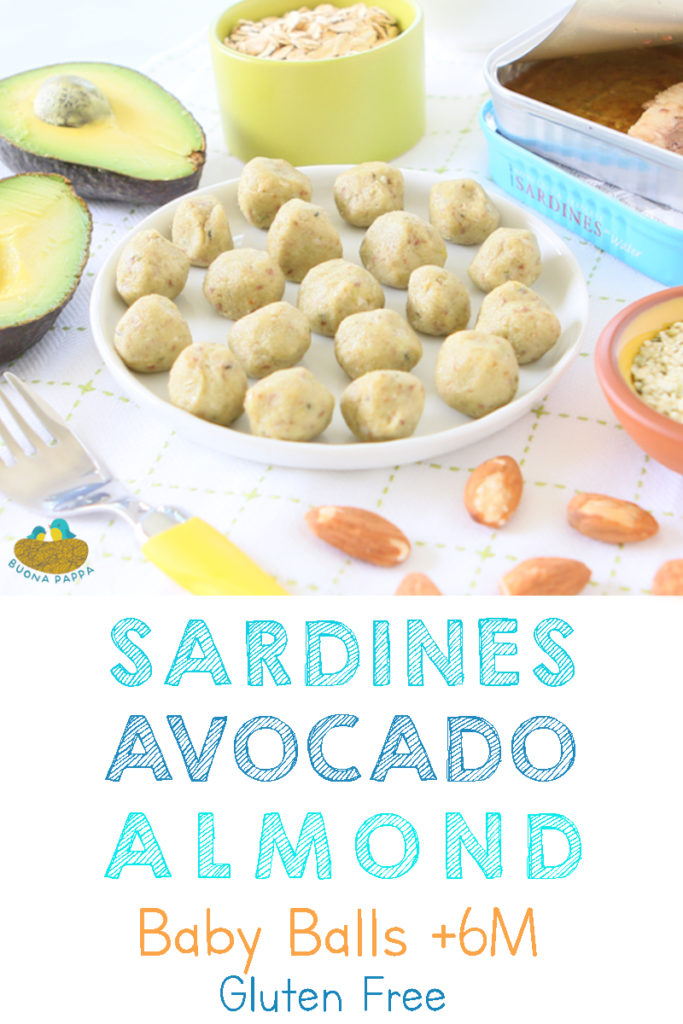 Sardines avocado almond baby balls m gf buona pappa