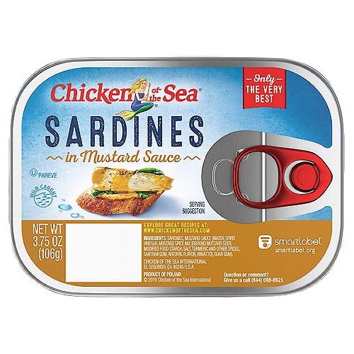 Chicken of the sea sardines in mustard sauce oz