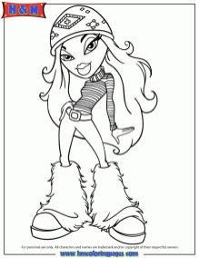 Free printable bratz coloring pages