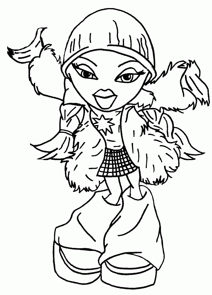 Sasha bratz coloring pages