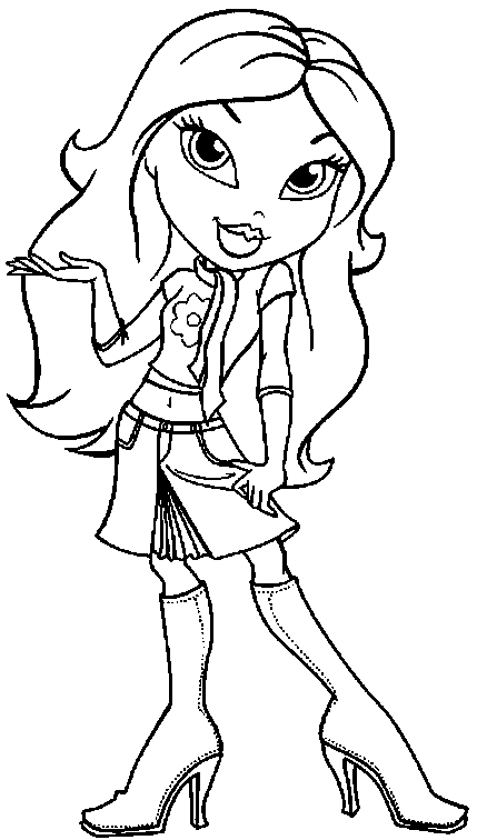 Best bratz coloring pages for kids