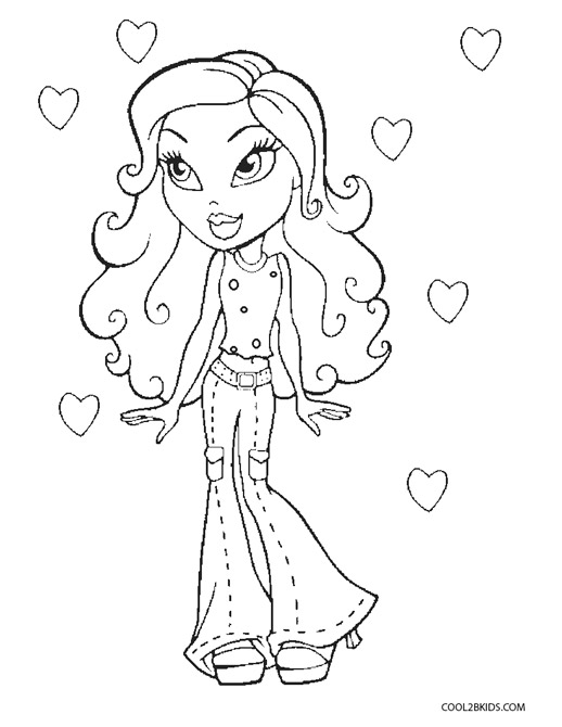 Free printable bratz coloring pages for kids