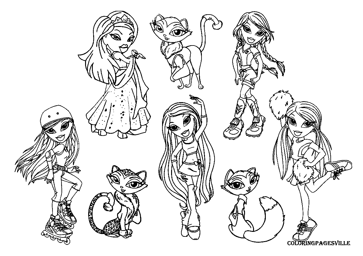 Bratz coloring pages