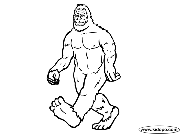 Bigfoot coloring page bigfoot drawing coloring pages cute coloring pages
