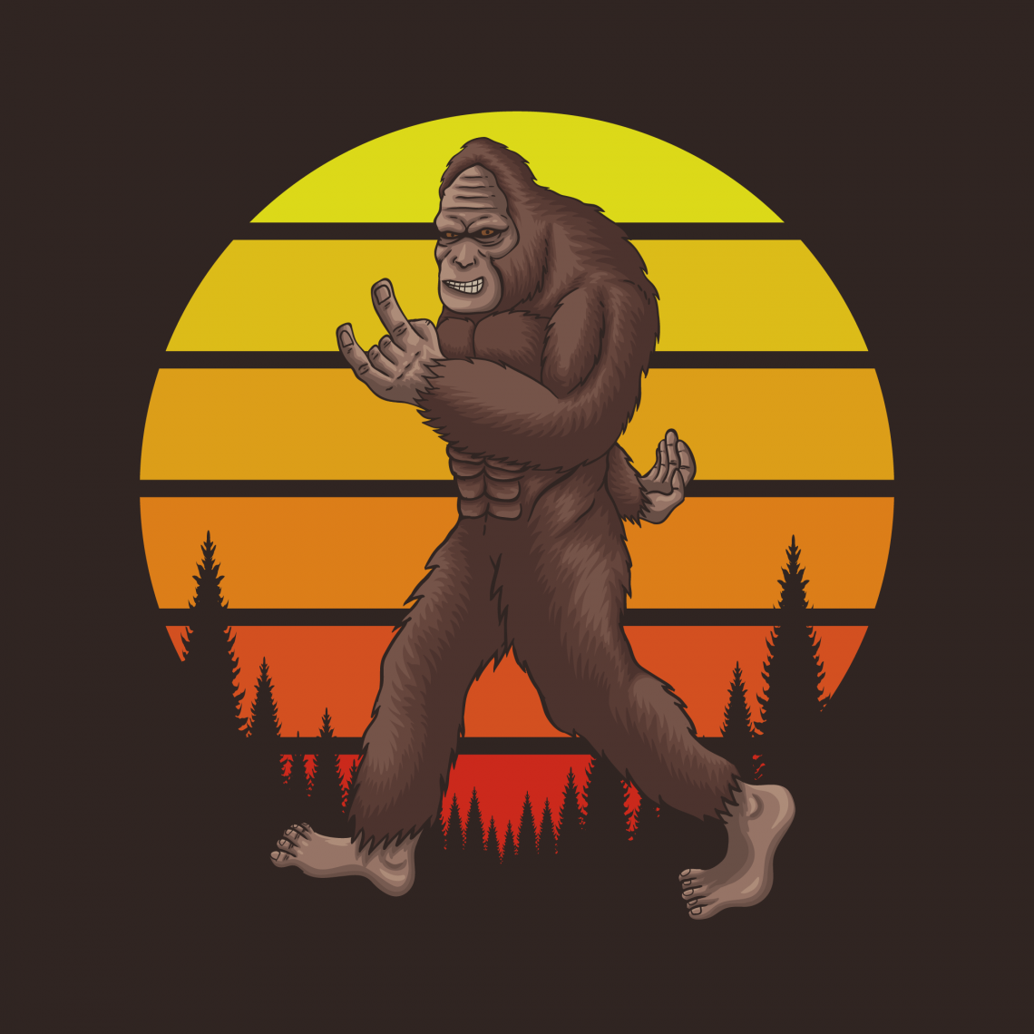 Bigfoot coloring page