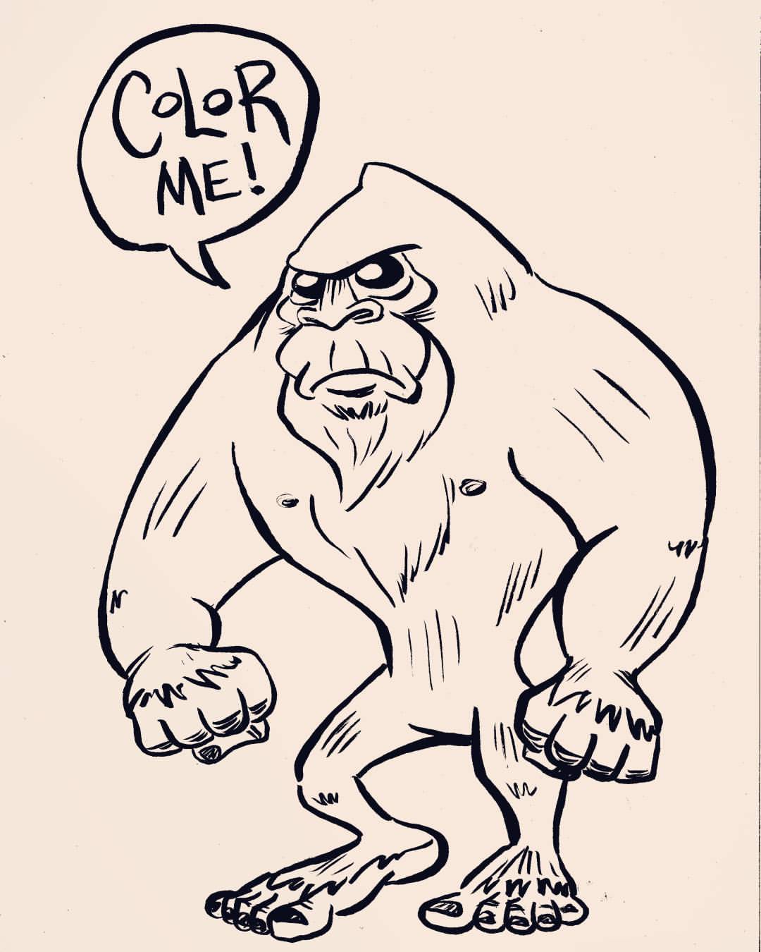 Dysthymic dingus â coloring page contribution to a terrifying
