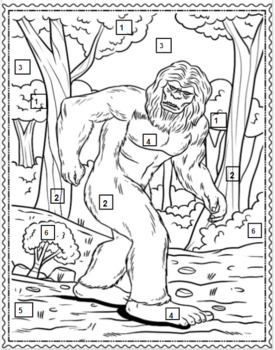 Bigfoot color by number
