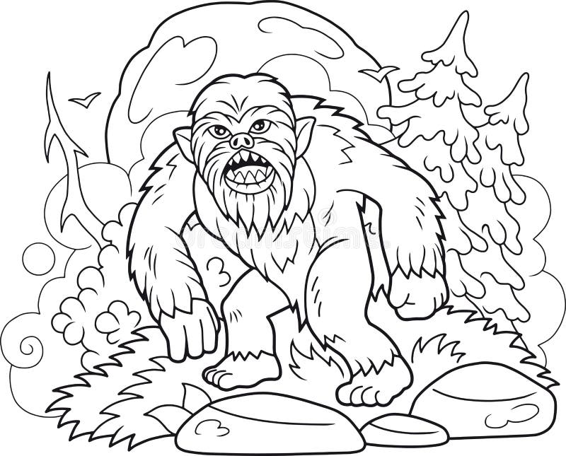 Sasquatch outline stock illustrations â sasquatch outline stock illustrations vectors clipart
