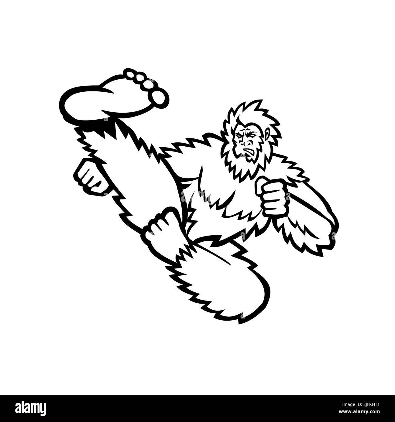 Sasquatch illustration hi
