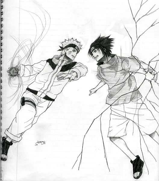 Naruto vs sasuke by osy on