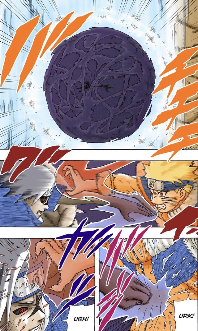 What stopped naruto from injuring sasuke here if not just his need to prove a point about scratching sasukes forehead he only lost because of his childishness rnaruto