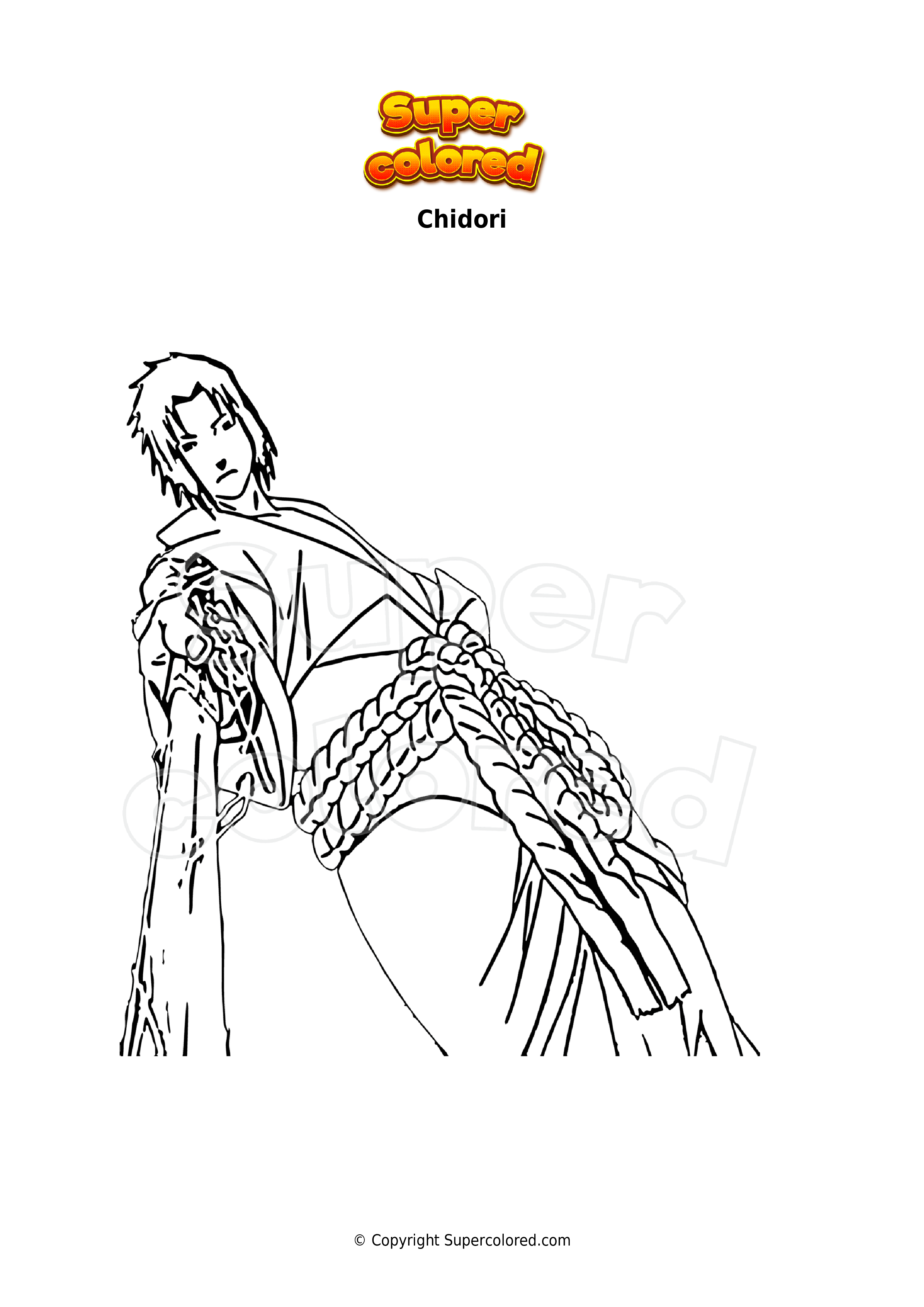 Coloring page chidori