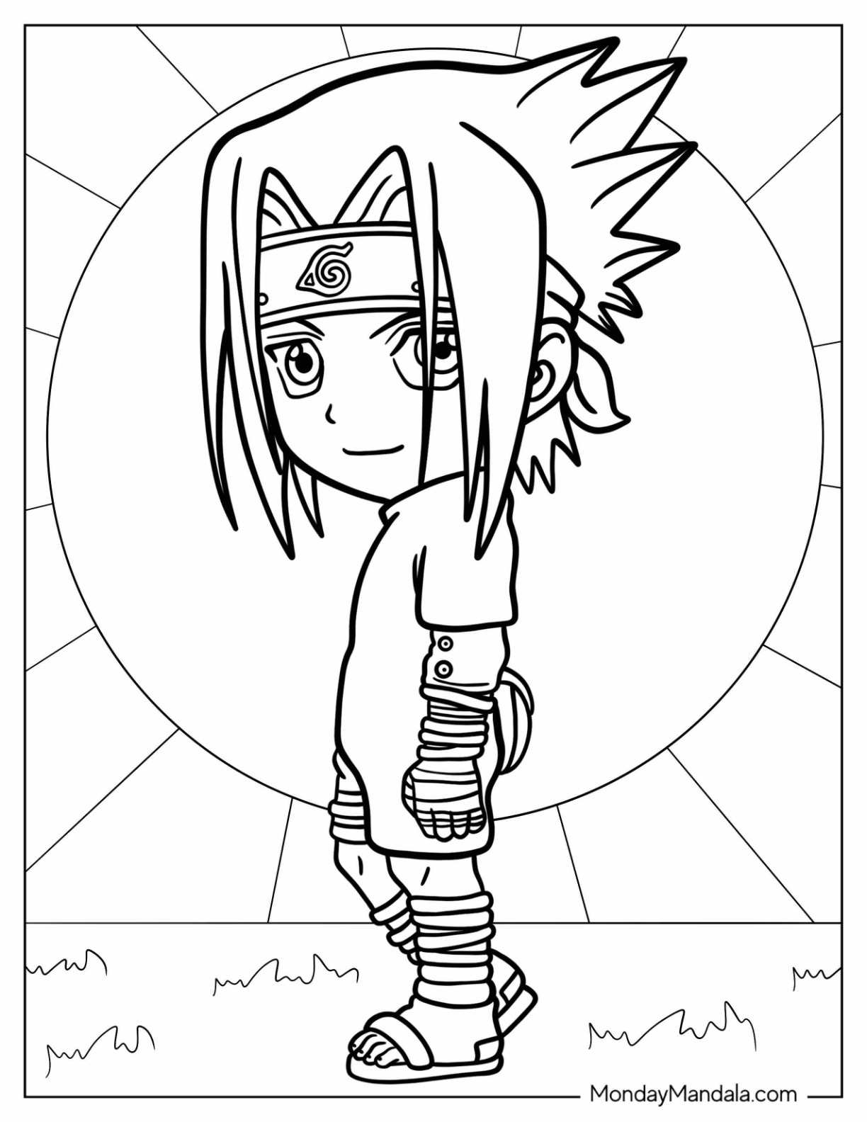 Naruto coloring pages free pdf printables