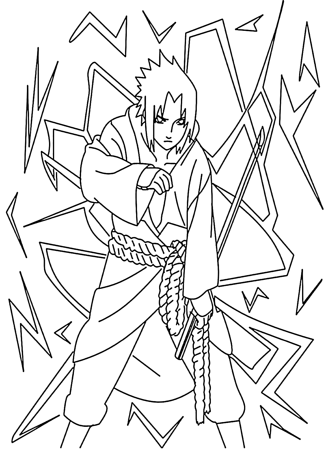 Coloring pages naruto sasuke