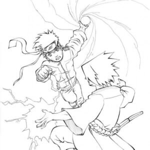 Naruto and sasuke coloring pages printable for free download