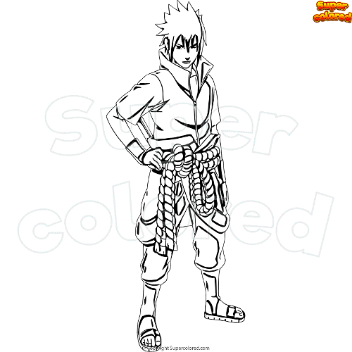 Coloring page sasuke rinnegan