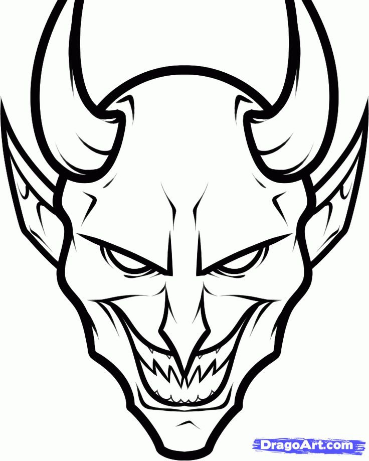 How to draw devil face scary drawings demon drawings creepy drawings