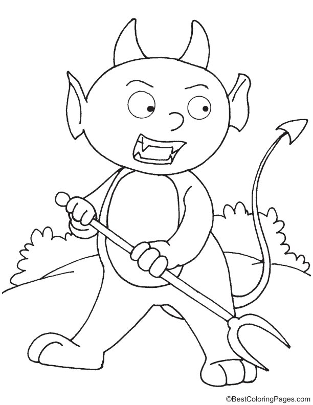 Devil attacking coloring page download free devil attacking coloring page for kids best coloring pages