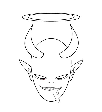 Satanic coloring page cliparts stock vector and royalty free satanic coloring page illustrations