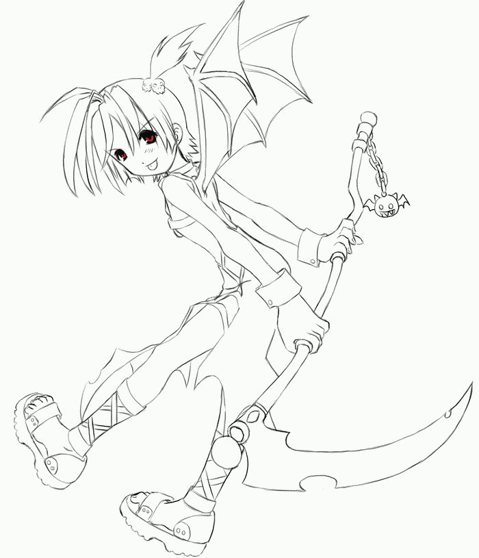 Anime devil girl by rpgkid on