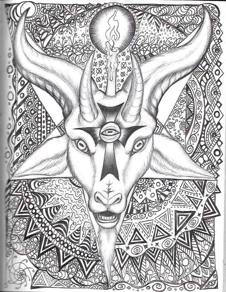 Squeakychewtoy cool coloring pages coloring pages baphomet