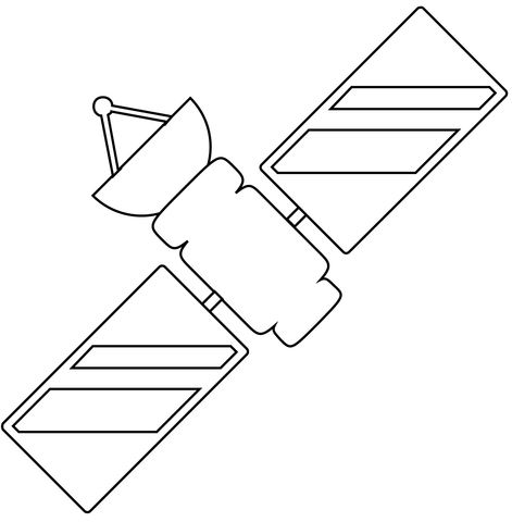 Satellite coloring page free printable coloring pages