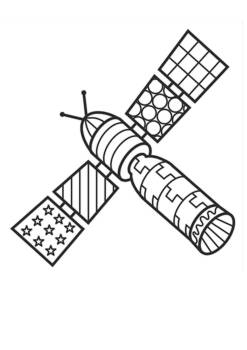 Satellite zentangle no prep coloring page by pooley productions